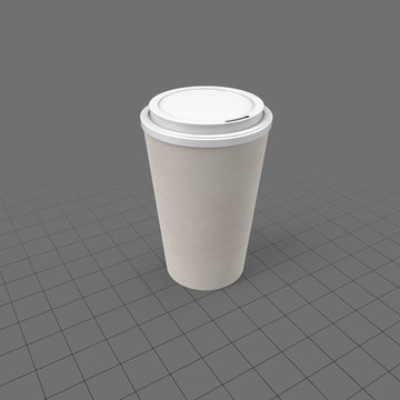 Disposable coffee cup with lid