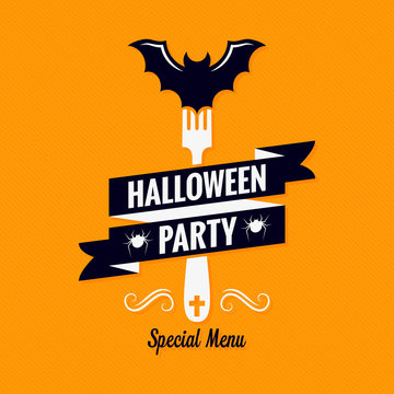 Halloween menu design background valformenu