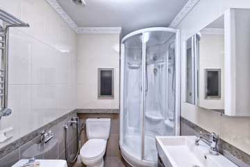 The interior of bathroom.