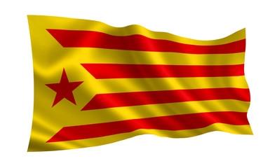 Flag of Catalonia. Flag of the socialist movement of Catalonia.  