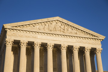 Supreme Court of the United States of America in the afternoon in Washington District of Columbia