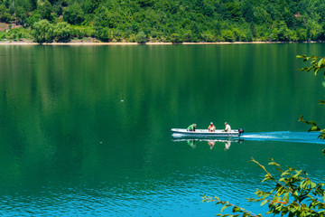 Fototapeta premium Perucac, Serbia July 31, 2017: Perucac Lake View In Tara National Park, Serbia