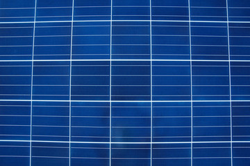 Closeup view of solar panel
