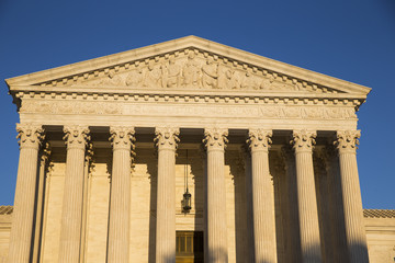 Supreme Court of the United States of America in the afternoon in Washington District of Columbia