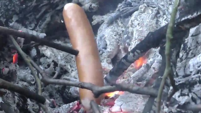 Grillen am Lagerfeuer