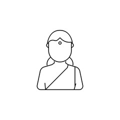 Indian woman avatar icon