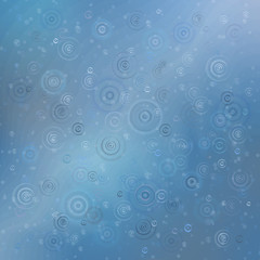 Raindrops. Circles against the rain. Vector illustration background