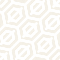 Vector Seamless Pattern. Repeating Lattice Abstract Background. Linear Grid From Striped Hexagonal Elements.