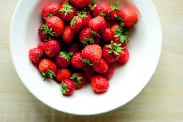 Bowl of Red Strawberries