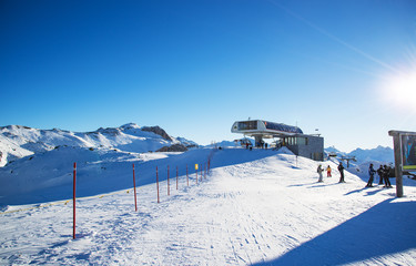 Panorama of the Austrian ski resort Ischgl