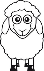 grinsen stehend glücklich lustig klein süß niedlich comic cartoon schaf ziege wolle bauer bock cool