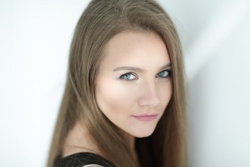Naklejka premium closeup. photo of an attractive young woman