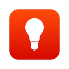 Light bulb icon digital red