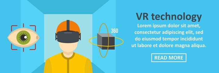 Vr technology banner horizontal concept