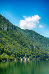 Fototapeta premium Perucac Lake View In Tara National Park, Serbia