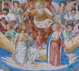 Fototapeta na wymiar Fresco in San Gimignano, Italy