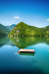 Naklejka premium Perucac Lake View In Tara National Park, Serbia