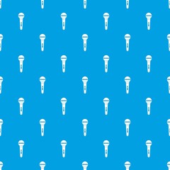 Microphone pattern seamless blue