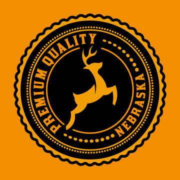 Logo or badge with deer icon