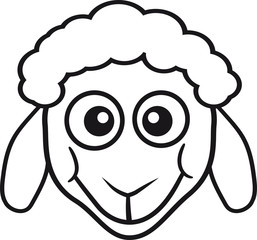 grinsen gesicht kopf glücklich lustig klein süß niedlich comic cartoon schaf ziege wolle bauer bock cool