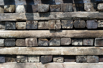 Stack of Railway Sleepers