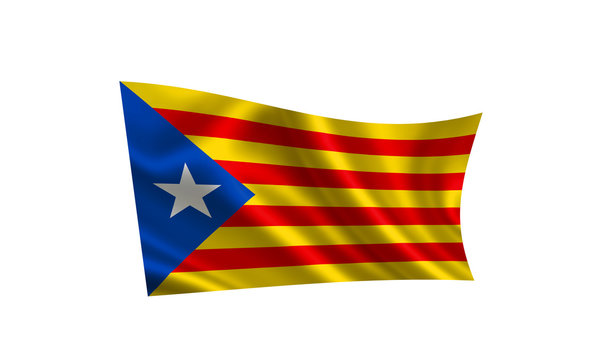 National flag of Catalonia-Estelada 