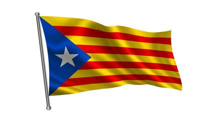 Obraz premium National flag of Catalonia-Estelada 