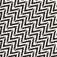 Seamless vector pattern. Abstract geometric lattice background. Rhythmic zigzag structure. Monochrome texture with chevron lines.
