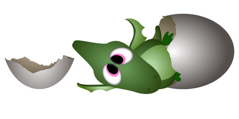 Isolated cute dinosaur