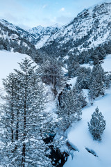 Overview of the Ordino valley in Andorra