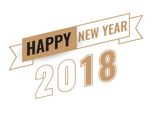 Happy new 2018 year. Greetings card. Colorful design. Vector illustration.