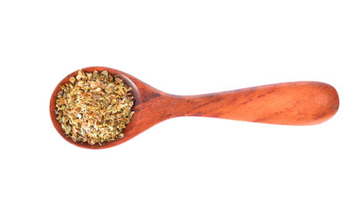 Dried oregano on a white background