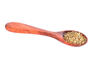 Dried oregano on a white background