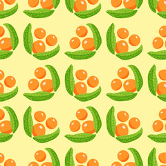 Vector berries seamless pattern vegetarian with berry branches background illustration