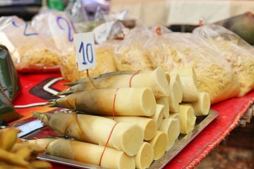 Bamboo shoot at street food