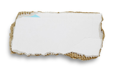 torn paper isolated on white background