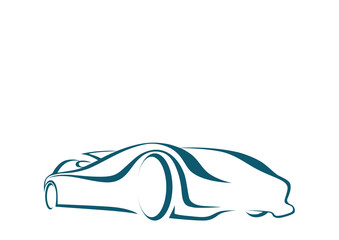 Süper lüks otomobil silueti