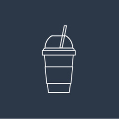 Vector of cold drink cup icon