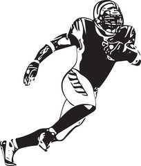 American football player illustration