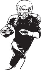 American football player illustration