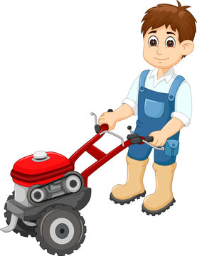 recommend clip art: people and lawn mower cartoon