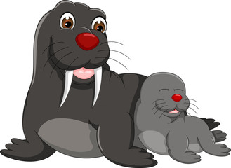 funny seals cartoon enjoy with sleeping
