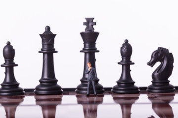 Competition chess business concept.