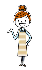 若い女性：案内