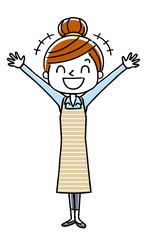 若い女性：喜ぶ