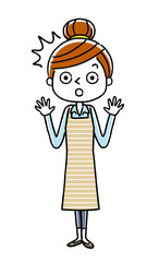 若い女性：驚く