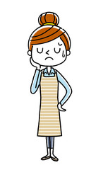 若い女性：悩む