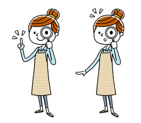 若い女性：虫眼鏡、調べる