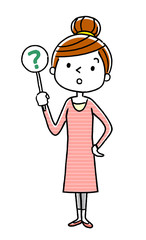 若い女性：回答、疑問