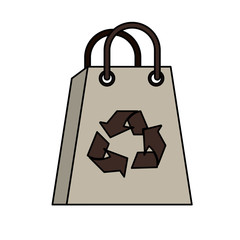 bag recyclable icon image vector illustration design 